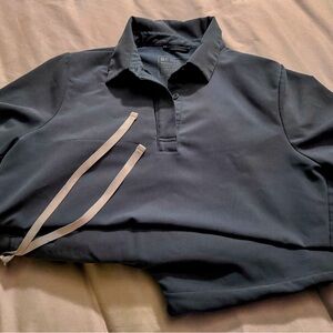 Figs Blue Casual Button Down Shirt